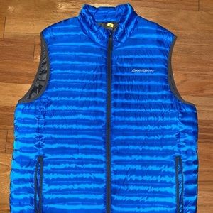 Men’s Large Eddie Bauer 700 fill Microtherm down vest NWOT